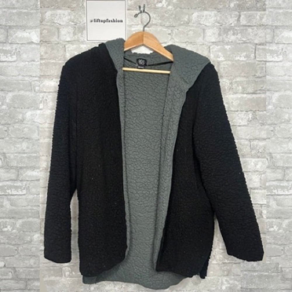 EUC Urban Outfitters BDG Wool Black and Gray Hooded Jacket Size XS/S *